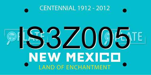 IS3Z005 New Mexico License Plate