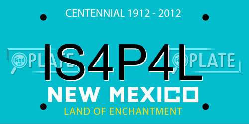 IS4P4L New Mexico License Plate