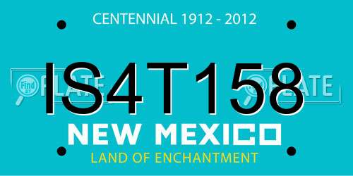 IS4T158 New Mexico License Plate