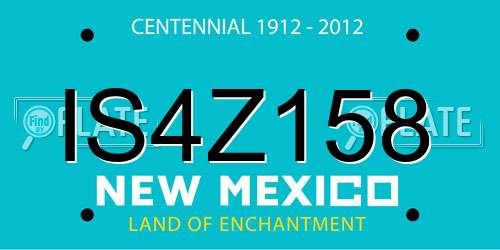 IS4Z158 New Mexico License Plate