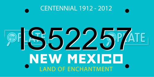 IS52257 New Mexico License Plate