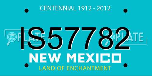 IS57782 New Mexico License Plate
