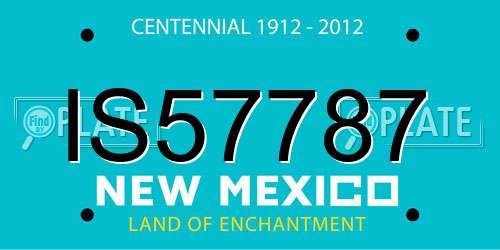IS57787 New Mexico License Plate