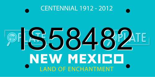 IS58482 New Mexico License Plate