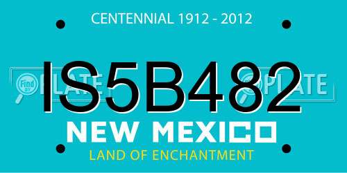 IS5B482 New Mexico License Plate