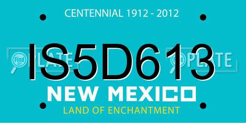 IS5D613 New Mexico License Plate