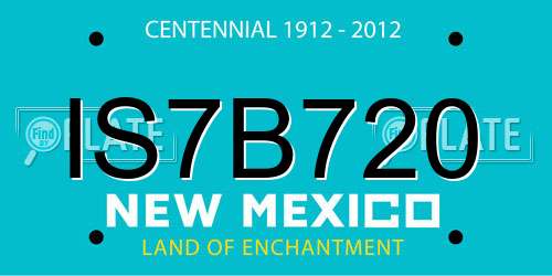 IS7B720 New Mexico License Plate