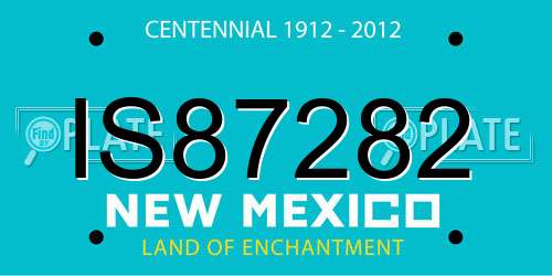 IS87282 New Mexico License Plate
