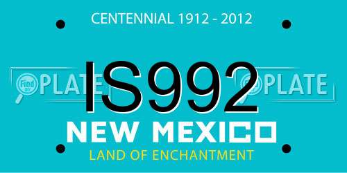 IS992 New Mexico License Plate