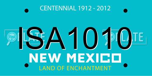 ISA1010 New Mexico License Plate