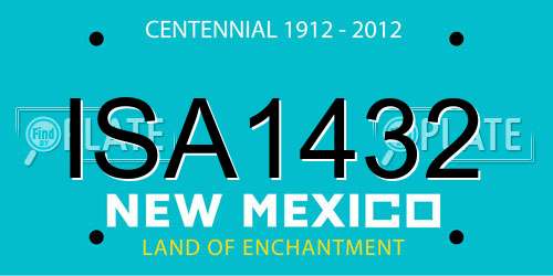 ISA1432 New Mexico License Plate