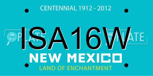 ISA16W New Mexico License Plate
