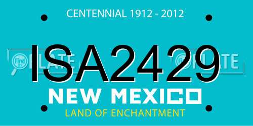 ISA2429 New Mexico License Plate