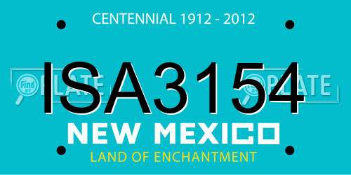 ISA3154 New Mexico License Plate