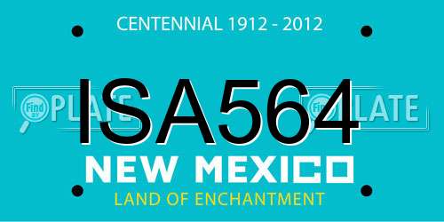 ISA564 New Mexico License Plate