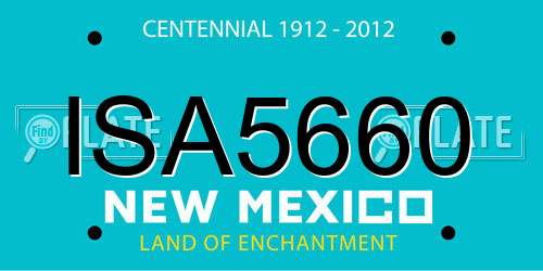 ISA5660 New Mexico License Plate