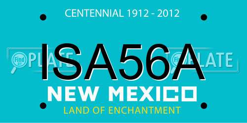 ISA56A New Mexico License Plate