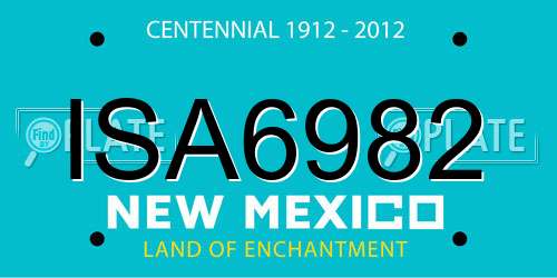 ISA6982 New Mexico License Plate