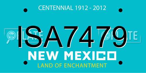 ISA7479 New Mexico License Plate