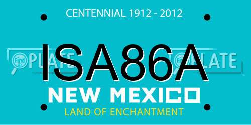 ISA86A New Mexico License Plate