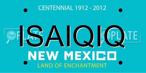 ISAIQIQ New Mexico License Plate