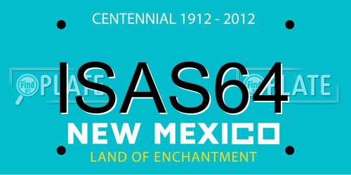 ISAS64 New Mexico License Plate