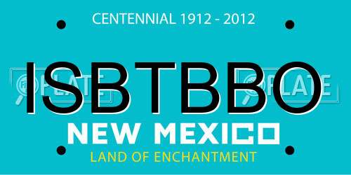 ISBTBBO New Mexico License Plate