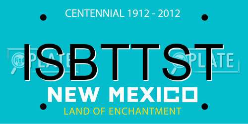 ISBTTST New Mexico License Plate
