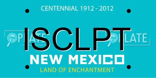 ISCLPT New Mexico License Plate