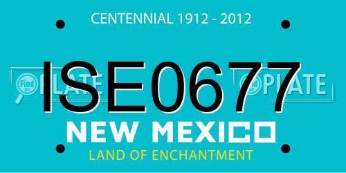 ISE0677 New Mexico License Plate