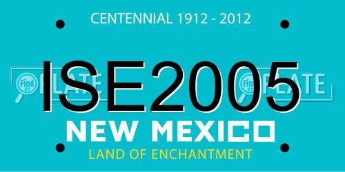 ISE2005 New Mexico License Plate