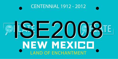 ISE2008 New Mexico License Plate