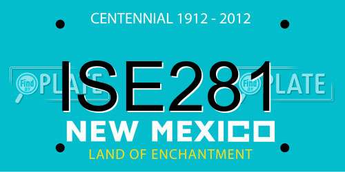 ISE281 New Mexico License Plate