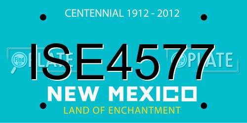ISE4577 New Mexico License Plate