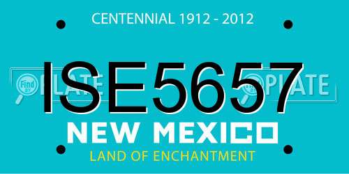 ISE5657 New Mexico License Plate