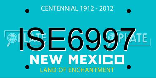 ISE6997 New Mexico License Plate