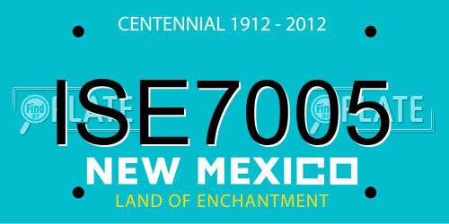ISE7005 New Mexico License Plate
