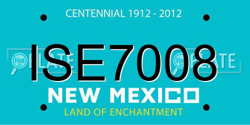ISE7008 New Mexico License Plate