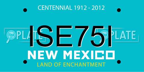 ISE75I New Mexico License Plate