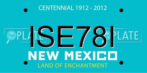 ISE78I New Mexico License Plate