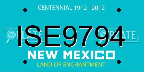 ISE9794 New Mexico License Plate