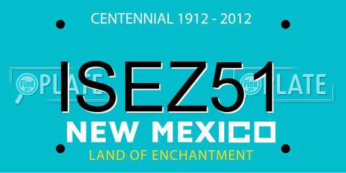 ISEZ51 New Mexico License Plate