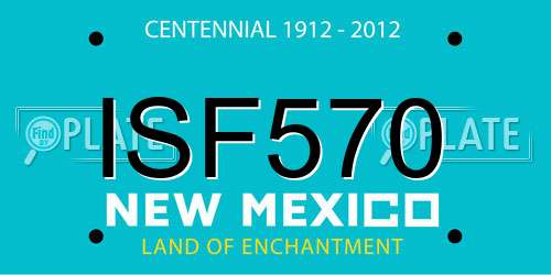 ISF570 New Mexico License Plate