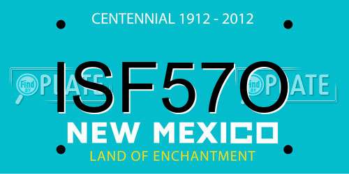 ISF57O New Mexico License Plate