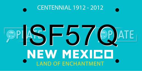 ISF57Q New Mexico License Plate
