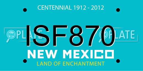ISF870 New Mexico License Plate