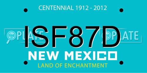ISF87D New Mexico License Plate