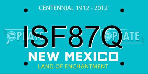 ISF87Q New Mexico License Plate