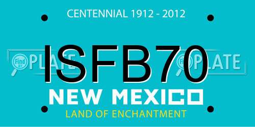 ISFB70 New Mexico License Plate