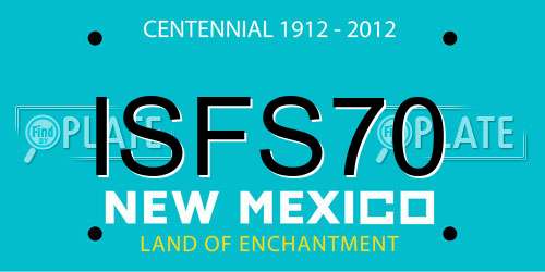 ISFS70 New Mexico License Plate